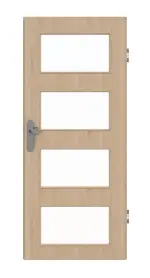 Frontansicht von GARANT Wohnungseingangstür Authentic Achat CePaL mit Lichtausschnitt LA-11