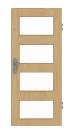 Frontansicht von GARANT Wohnungseingangstür Authentic Asteiche GCK08 mit Lichtausschnitt LA-11