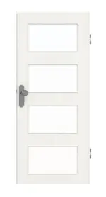 Frontansicht von GARANT Wohnungseingangstür Authentic Bianco GCK08 mit Lichtausschnitt LA-11