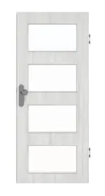 Frontansicht von GARANT Wohnungseingangstür Authentic Grigio GCK08 mit Lichtausschnitt LA-11