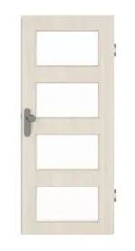 Frontansicht von GARANT Wohnungseingangstür Authentic Perl GCK08 mit Lichtausschnitt LA-11