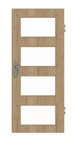 Frontansicht von GARANT Wohnungseingangstür Authentic Risseiche GCK08 mit Lichtausschnitt LA-11