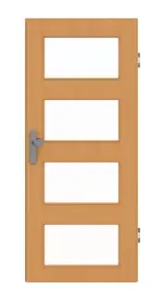 Frontansicht von GARANT Wohnungseingangstür Buche Exklusiv CePaL mit Lichtausschnitt LA-11