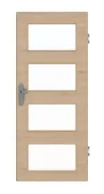 Frontansicht von GARANT Wohnungseingangstür Quer Authentic Achat GCK08 mit Lichtausschnitt LA-11