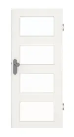 Frontansicht von GARANT Wohnungseingangstür Quer Authentic Bianco CePaL mit Lichtausschnitt LA-11