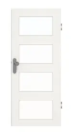 Frontansicht von GARANT Wohnungseingangstür Quer Authentic Bianco GCK08 mit Lichtausschnitt LA-11