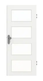 Frontansicht von GARANT Wohnungseingangstür D354-60 Designer White Resopal mit Lichtausschnitt LA-11