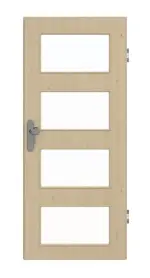 Frontansicht von GARANT Wohnungseingangstür Natura Ahorn CePaL mit Lichtausschnitt LA-11