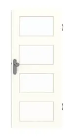 Frontansicht von GARANT Wohnungseingangstür U11026SD Kristallweiß GHK08 mit Lichtausschnitt LA-11