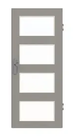 Frontansicht von GARANT Wohnungseingangstür U12115SD Platingrau GHK08 mit Lichtausschnitt LA-11