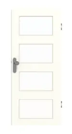 Frontansicht von GARANT Wohnungseingangstür W1000ST3 Premium Weiß GHK08 mit Lichtausschnitt LA-11