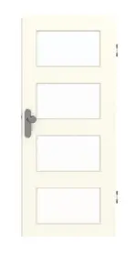 Frontansicht von GARANT Wohnungseingangstür W980ST15 Platinweiß GHK08 mit Lichtausschnitt LA-11