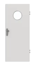 Frontansicht von GARANT Wohnungseingangstür 0160-60 Silver Grey CePaL mit Lichtausschnitt LA-12