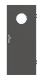 Frontansicht von GARANT Wohnungseingangstür 10622-60 Ebony CePaL mit Lichtausschnitt LA-12