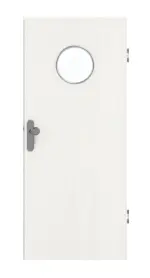 Frontansicht von GARANT Wohnungseingangstür Authentic Bianco GCK08 mit Lichtausschnitt LA-12