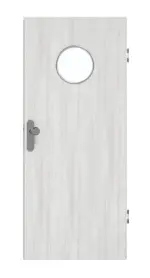 Frontansicht von GARANT Wohnungseingangstür Authentic Grigio CePaL mit Lichtausschnitt LA-12