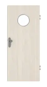 Frontansicht von GARANT Wohnungseingangstür Authentic Perl GCK08 mit Lichtausschnitt LA-12