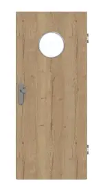 Frontansicht von GARANT Wohnungseingangstür Authentic Risseiche GCK08 mit Lichtausschnitt LA-12