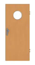 Frontansicht von GARANT Wohnungseingangstür Buche Exklusiv CePaL mit Lichtausschnitt LA-12