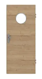 Frontansicht von GARANT Wohnungseingangstür Quer Authentic Risseiche CePaL mit Lichtausschnitt LA-12