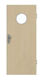 Frontansicht von GARANT Wohnungseingangstür Natura Ahorn CePaL mit Lichtausschnitt LA-12