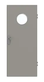 Frontansicht von GARANT Wohnungseingangstür U12115SD Platingrau GHK08 mit Lichtausschnitt LA-12