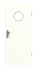 Frontansicht von GARANT Wohnungseingangstür W1000ST3 Premium Weiß GHK08 mit Lichtausschnitt LA-12