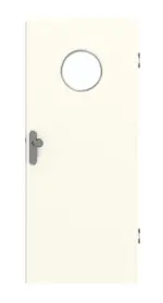 Frontansicht von GARANT Wohnungseingangstür W980ST15 Platinweiß GHK08 mit Lichtausschnitt LA-12