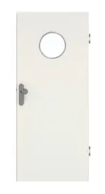 Frontansicht von GARANT Wohnungseingangstür Weiß Struktur Premium CePaL mit Lichtausschnitt LA-12