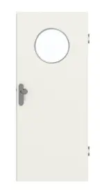 Frontansicht von GARANT Wohnungseingangstür 0135-60 Rain Resopal mit Lichtausschnitt LA-13