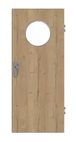 Frontansicht von GARANT Wohnungseingangstür Authentic Risseiche GCK08 mit Lichtausschnitt LA-13