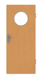 Frontansicht von GARANT Wohnungseingangstür Buche Exklusiv CePaL mit Lichtausschnitt LA-13