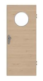 Frontansicht von GARANT Wohnungseingangstür Quer Authentic Achat CePaL mit Lichtausschnitt LA-13