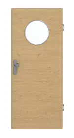 Frontansicht von GARANT Wohnungseingangstür Quer Authentic Asteiche CePaL mit Lichtausschnitt LA-13