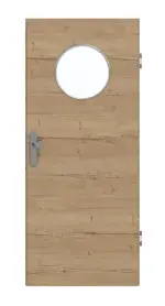 Frontansicht von GARANT Wohnungseingangstür Quer Authentic Risseiche GCK08 mit Lichtausschnitt LA-13