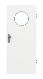 Frontansicht von GARANT Wohnungseingangstür D354-60 Designer White Resopal mit Lichtausschnitt LA-13