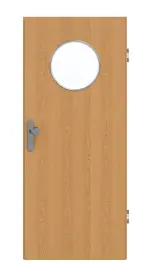 Frontansicht von GARANT Wohnungseingangstür Eiche Premium GCK08 mit Lichtausschnitt LA-13