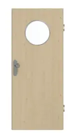 Frontansicht von GARANT Wohnungseingangstür Natura Ahorn CePaL mit Lichtausschnitt LA-13