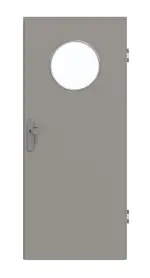 Frontansicht von GARANT Wohnungseingangstür U12115SD Platingrau GHK08 mit Lichtausschnitt LA-13