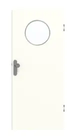 Frontansicht von GARANT Wohnungseingangstür W1000ST3 Premium Weiß GHK08 mit Lichtausschnitt LA-13