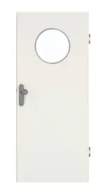 Frontansicht von GARANT Wohnungseingangstür Weiß Struktur Premium CePaL mit Lichtausschnitt LA-13