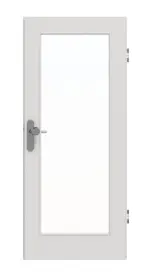 Frontansicht von GARANT Wohnungseingangstür 0160-60 Silver Grey CePaL mit Lichtausschnitt LA-2