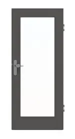 Frontansicht von GARANT Wohnungseingangstür 10622-60 Ebony CePaL mit Lichtausschnitt LA-2