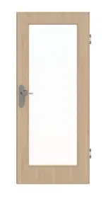 Frontansicht von GARANT Wohnungseingangstür Authentic Achat GCK08 mit Lichtausschnitt LA-2