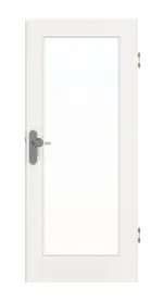 Frontansicht von GARANT Wohnungseingangstür Authentic Bianco GCK08 mit Lichtausschnitt LA-2