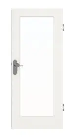 Frontansicht von GARANT Wohnungseingangstür Quer Authentic Bianco CePaL mit Lichtausschnitt LA-2