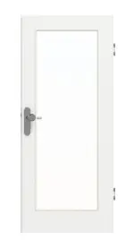 Frontansicht von GARANT Wohnungseingangstür D354-60 Designer White Resopal mit Lichtausschnitt LA-2