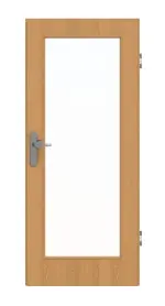 Frontansicht von GARANT Wohnungseingangstür Eiche Premium GCK08 mit Lichtausschnitt LA-2