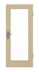 Frontansicht von GARANT Wohnungseingangstür Natura Ahorn CePaL mit Lichtausschnitt LA-2