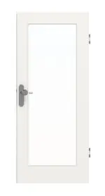 Frontansicht von GARANT Wohnungseingangstür Weißlack 9016 CePaL mit Lichtausschnitt LA-2